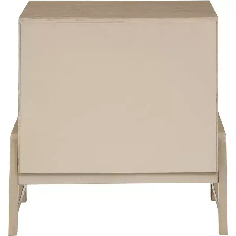 Table de chevet en cuir végétalien noir