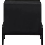 Table de chevet en cuir végétalien noir