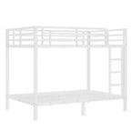 Lit superposé en métal blanc, taille double sur double, pour adolescents et adultes