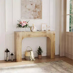 Longue console pour entrée, table de canapé rectangulaire en bois derrière le canapé, table d'entrée étroite pour salon, entrée, couloir, foyer.
