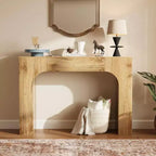 Longue console pour entrée, table de canapé rectangulaire en bois derrière le canapé, table d'entrée étroite pour salon, entrée, couloir, foyer.