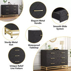 Commode en bois à 6 tiroirs pour placard, couloir, salon, chambre d'enfant