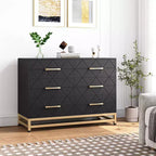 Commode en bois à 6 tiroirs pour placard, couloir, salon, chambre d'enfant
