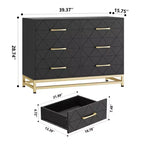 Commode en bois à 6 tiroirs pour placard, couloir, salon, chambre d'enfant