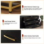 Commode en bois à 6 tiroirs pour placard, couloir, salon, chambre d'enfant