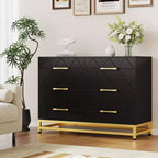 Wood 6 Drawers Dresser for Closet, Hallway, Living Room, Nursery