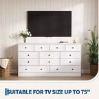 Commode moderne à 12 tiroirs, commodes en bois pour chambre à coucher, commode en bois pour vêtements, meuble de rangement pour salon, commode support TV