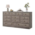 Commode moderne à 12 tiroirs, commodes en bois pour chambre à coucher, commode en bois pour vêtements, meuble de rangement pour salon, commode support TV