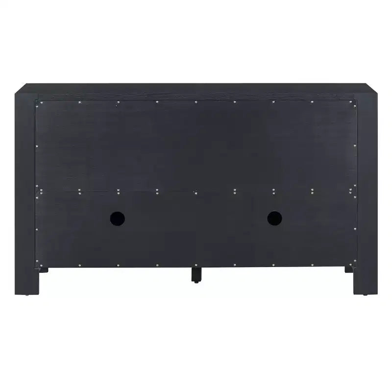 Buffet 4 portes avec étagères réglables pour salle à manger et cuisine, noir