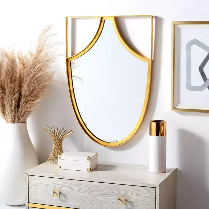 Miroir Mural Doré en Fer 21,8 x 31,5