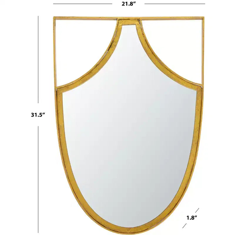Miroir Mural Doré en Fer 21,8 x 31,5