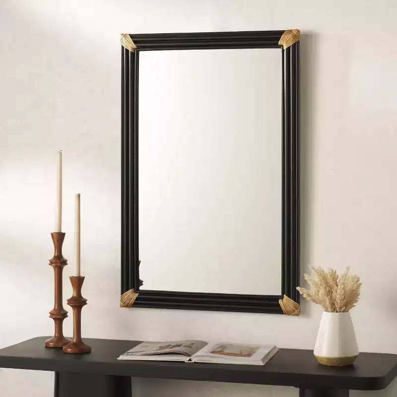 Miroir mural naturel/noir 24 x 36