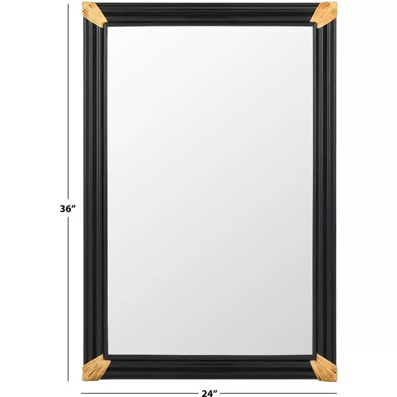 Miroir mural naturel/noir 24 x 36