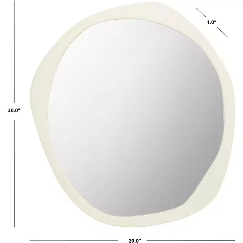 Miroir mural ivoire 29 x 30