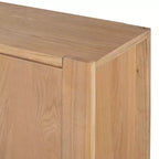 Buffet de salle à manger/salon en bois rétro 4 portes, style campagnard avec rangement, finition vieillie et étagères réglables, naturel