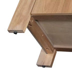 Buffet de salle à manger/salon en bois rétro 4 portes, style campagnard avec rangement, finition vieillie et étagères réglables, naturel