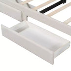Lit de repos rembourré Twin XL avec 2 tiroirs de rangement, extensible en lit King Size