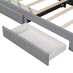 Lit de repos rembourré Twin XL avec 2 tiroirs de rangement, extensible en lit King Size