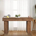 Table console longue de 63 pouces pour l'entrée - Table de canapé de style rustique pour l'arrière du canapé, le couloir et le salon, Table d'entrée en bois rustique pour le hall, Décoration intérieure