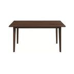 Table à manger en bois massif du milieu du siècle, 4 à 6 places, finition brune