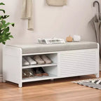 Banc à chaussures avec rangement et coussin mobile