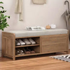 Banc à chaussures avec rangement et coussin mobile