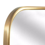 Miroir mural rectangulaire, coins arrondis, en fer noir, quincaillerie rotative, 31x23x2in