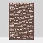 Paravent rectangulaire de 183 cm pour l'intimité avec cadre galvanisé Clôture de jardin Patio Extérieur Marron