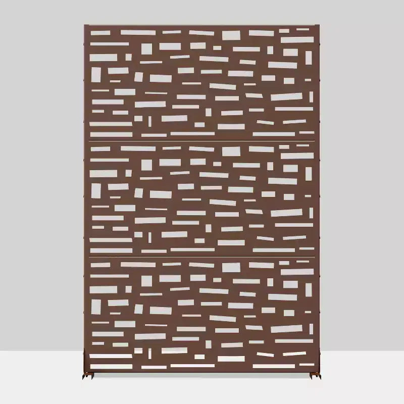 Paravent rectangulaire de 183 cm pour l'intimité avec cadre galvanisé Clôture de jardin Patio Extérieur Marron