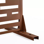 Paravent rectangulaire de 183 cm pour l'intimité avec cadre galvanisé Clôture de jardin Patio Extérieur Marron