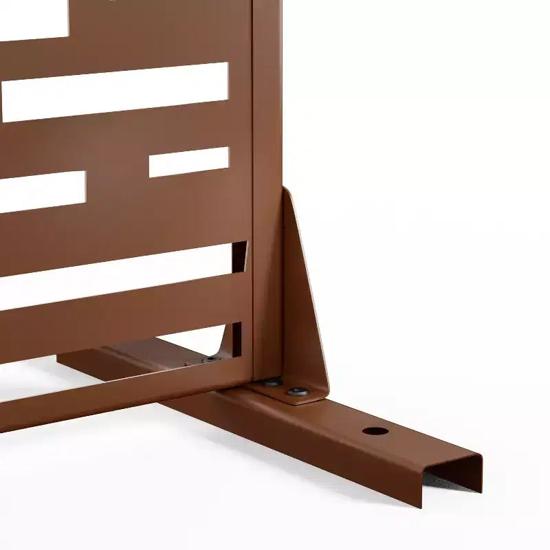 Paravent rectangulaire de 183 cm pour l'intimité avec cadre galvanisé Clôture de jardin Patio Extérieur Marron