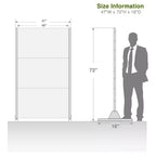 Paravent rectangulaire de 183 cm pour l'intimité avec cadre galvanisé Clôture de jardin Patio Extérieur Marron