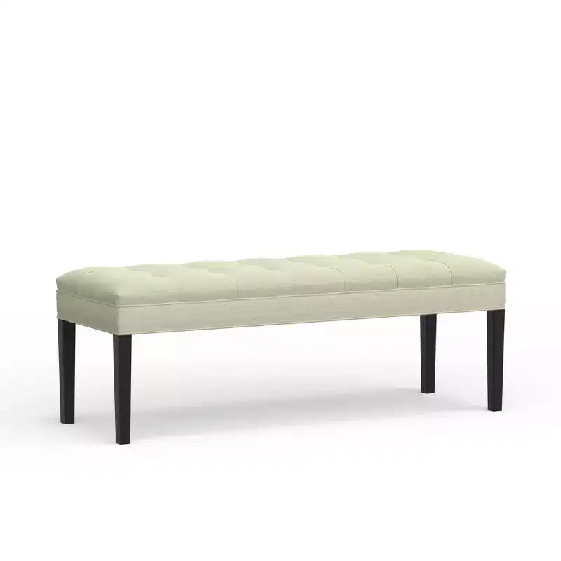 46.5 Banc rembourré avec pieds en bois