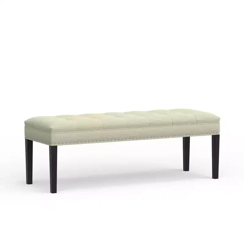 46.5 Banc rembourré avec pieds en bois