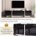 Meuble TV moderne pour téléviseurs jusqu'à 80'' avec surface UV haute brillance