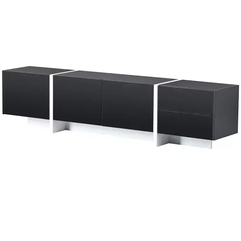 Meuble TV moderne pour téléviseurs jusqu'à 80'' avec surface UV haute brillance